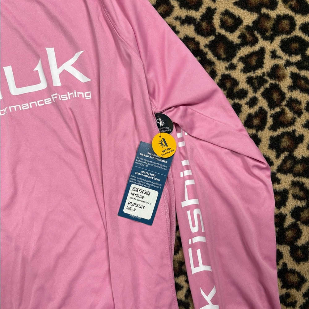 NWT HUK FISHING W Moonlight Mauve Pursuit long sleeve shirt - Picture 2 of 3
